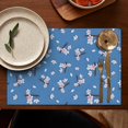 thumbnail image 4 of Pioneer Flower Floral Print Pattern Summer Placemats Table Placemats Set Of 6-Linen Kitchen Washable Placemats Table Mats 12x18 Inch Non-Slip Heat Resistant, 4 of 5