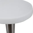 thumbnail image 5 of Bowery Hill Modern Resin and Steel Drink Table in White/Nickel, 5 of 8