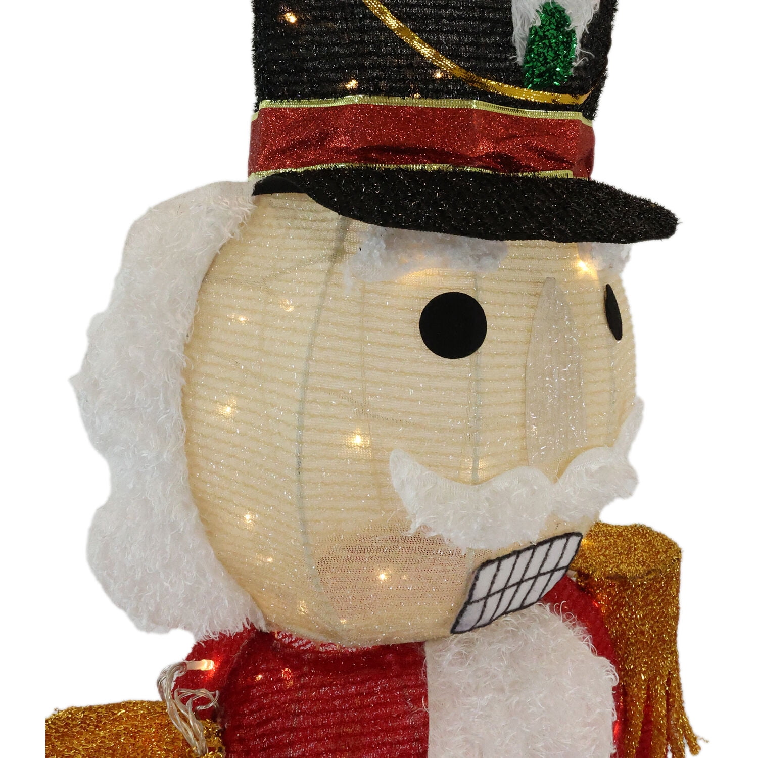 Fraser Hill Farm Prelit LED Tinsel Nutcracker, Indoor/Outdoor, 6-ft.