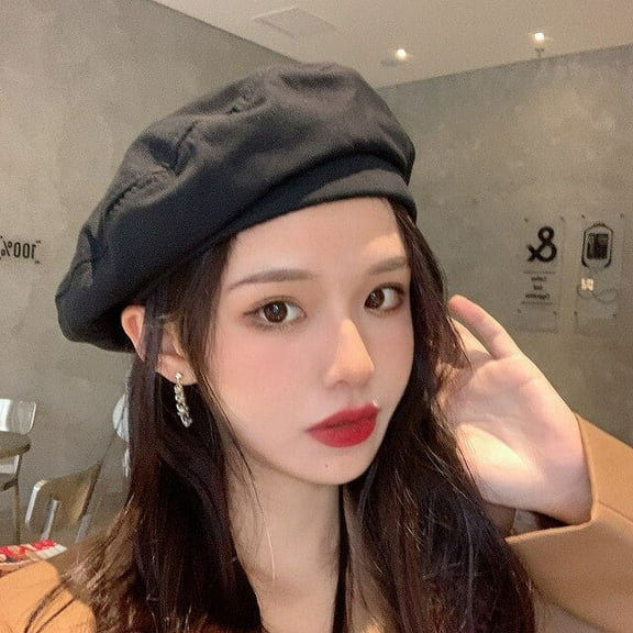 CoCopeaunts Spring Women Girl Beret Artist Cotton Octagonal Flat Cap Summer Beanie Hat Cap Vintage Beret Hats Solid Color Cap Hat Woman