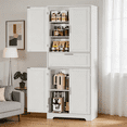 thumbnail image 2 of TEENFON Tall Kitchen Pantry Storage Cabinet, Freestanding Cupboard with 1 Large Drawer, for Dining Room, Living Room, Laundry, White, 2 of 8