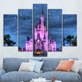thumbnail image 6 of Disneyland Printed, Cinderella Castle Wall Decor, Starry Sky Wall Decor, Cinderella Castle, Kids Printed, Kids Room Printed, Canvas Wall Decor - Gold Framed, 6 of 9