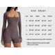thumbnail image 4 of 26-27 Long Sleeve V-neck Rompers For Women - Bodycon Stretchy Jumpsuit Bodysuit With Shorts, 4 of 5