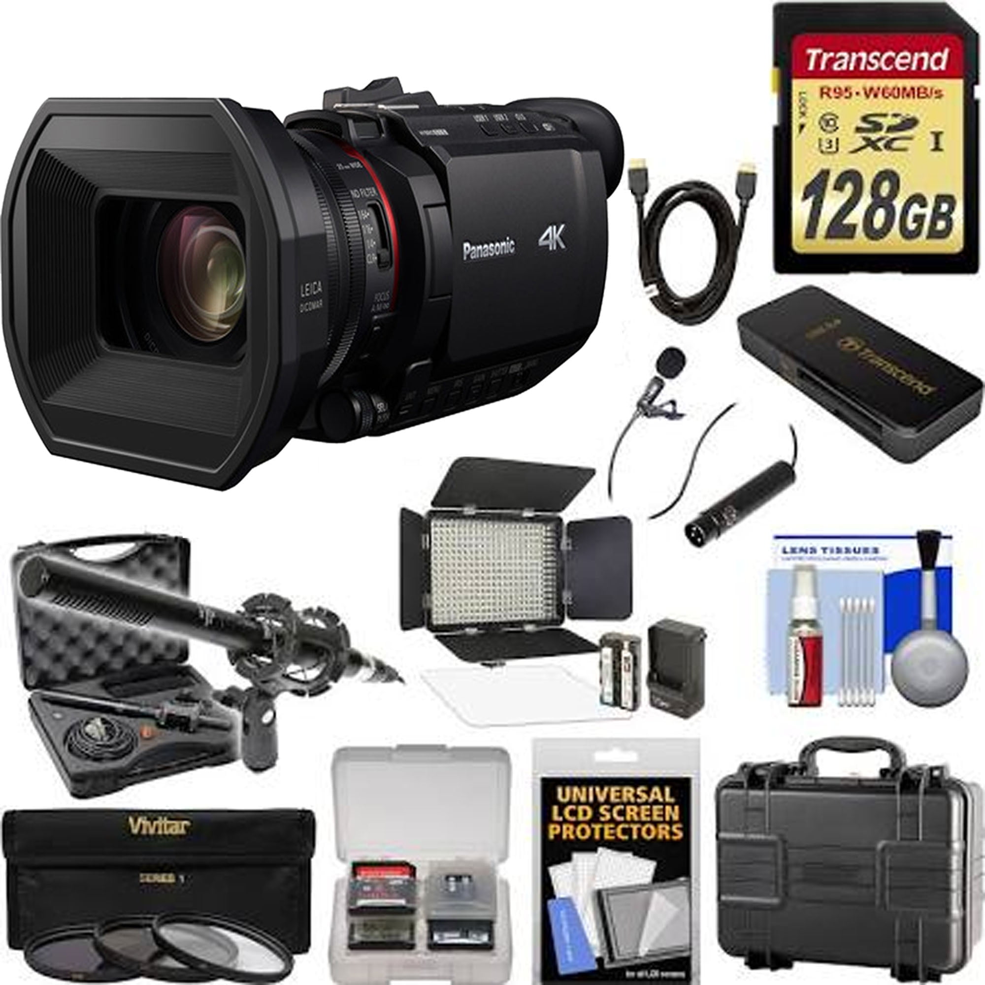 Panasonic HC:X1500 UHD 4K HDMI Pro Camcorder with 24x Zoom with 128GB ...