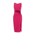 thumbnail image 5 of Vestido largo sin mangas para mujer: corte delantero, cordón, cintura alta, mezcla de poliéster, informal/noche, S-XL, 5 of 5