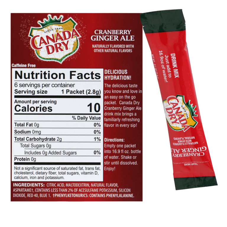 LLE Canada Dry Powder Drink Mix Cranberry Ginger Ale, 41 OFF