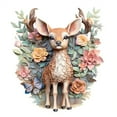 thumbnail image 2 of Wildflower Deer - 3D Animal Canvas/Poster Art Prints â€“ The Perfect Home Decor Piece, 2 of 2