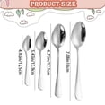 thumbnail image 3 of Silver Dinner Spoon,Stainless Steel Soup Spoons,Premium Food Grade Table Spoon,Heavy Duty Metal Tablespoon,Silverware Spoons for Home Kitchen Restaurant Dinner,Dishwasher Safe(5.5"), 3 of 6