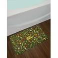 thumbnail image 2 of Hispanic Bath Mat, Latin America Lettering Doodle with Minimal Cultural Cartoon Objects, Plush Bathroom Decor Mat with Non Slip Backing, 29.5" X 17.5", Evergreen and Multicolor, by Ambesonne, 2 of 2