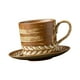 thumbnail image 2 of Taza de café con platillo, taza de café rústica de 220ml, taza para bebidas, taza de té caliente, Taza de leche para cocina, restaurante, oficina y, 2 of 8