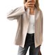 thumbnail image 2 of Abrigos de Lana para Mujer, Otoño-Invierno, Informales, con Frente Abierto, Chaquetas de Urdimbre Modernas con Cinturón. Marrón S, 2 of 9