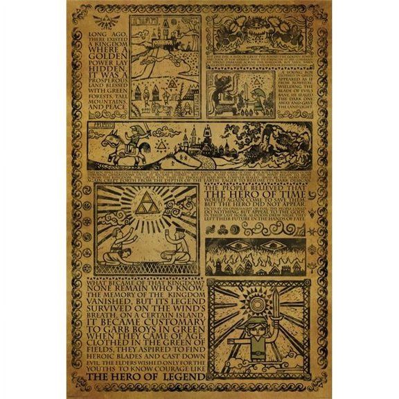 Posterazzi Zelda - Story of the Hero Poster Print - 24 x 36 in.