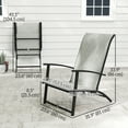 thumbnail image 3 of Outsunny Ensemble de 2 Chaises Pliantes d'Extérieur, Chaises de Pelouse Pliantes, Gris, 3 of 10