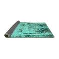 thumbnail image 2 of Ahgly Company Indoor Square Abstract Turquoise Blue Modern Area Rugs, 6' Square, 2 of 4