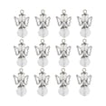 thumbnail image 2 of 12 Piezas Vintage Hada Mariposa ángel Colgantes Facetadas Alas de Plata Envejecidas Cuelgan para Bricolaje Regalo de Boda Joyería Col claro Macarena Colgante de piedras preciosas encantos de DIY, 2 of 8