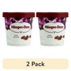 (2 pack) Häagen-Dazs, Rum Raisin Flavor, 415g, Smooth, Allergens Milk, 1 Count, Cardboard Tub, New
