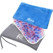 Thrive | 2 Pack Reusable Gel Ice Packs for Injuries, Flexible Hot Heat and Cold Compress with Soft Cover for Pain Relief