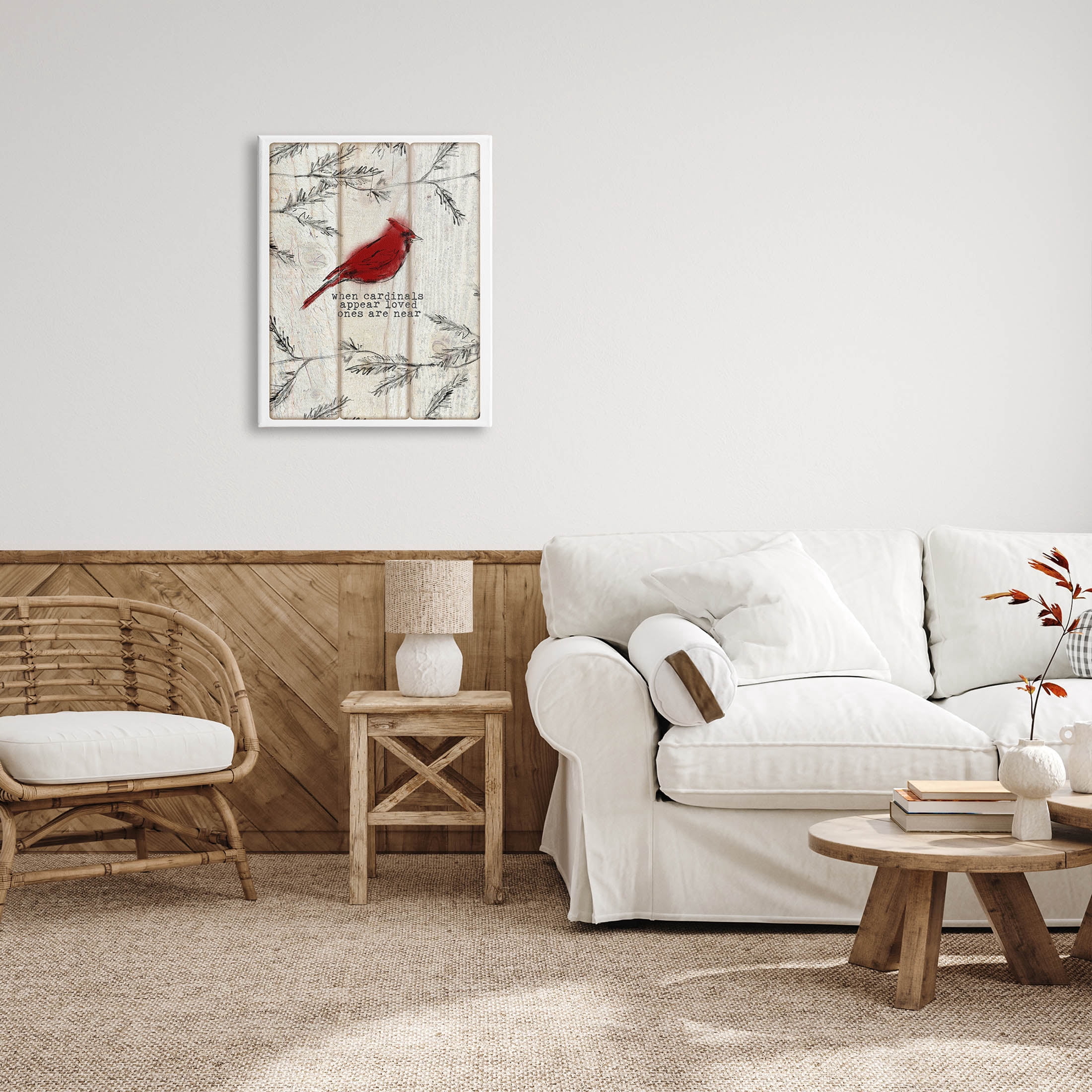 Cardinals Appear Loved Ones Near Phrase Animals & Insects Graphic Art Gallery Wrapped Canvas Print Wall Art