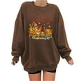thumbnail image 1 of Sudaderas de Acción de Gracias Para Mujer, Blusa Holgada de Manga Larga Con Estampado A La Moda, Suéter Informal de Cuello Redondo, Tops, Sudadera Odeerbi  ODB122717, 1 of 4