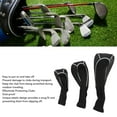 thumbnail image 3 of 3PCS Club Head Covers, Universal Elastic Long Neck Headcovers Set, Thick Material, Fine Stitching, Full Guard for Clubs, Prevent Slipping, 3 of 7