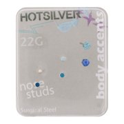 Blue Lead Crystal Pv Nose Stud