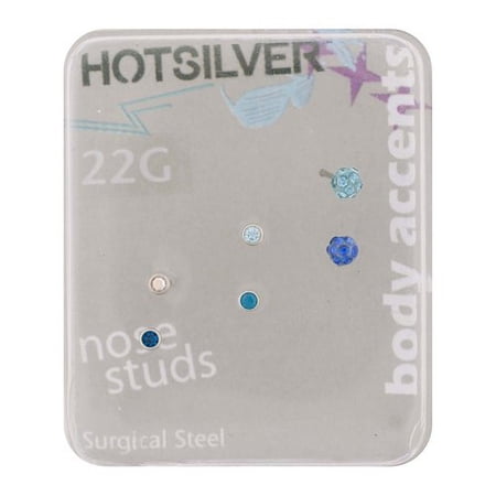 Blue Lead Crystal Pv Nose Stud