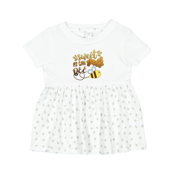Inktastic Sweet As Can Bee Cute Bee Pun Girls Baby Dress
