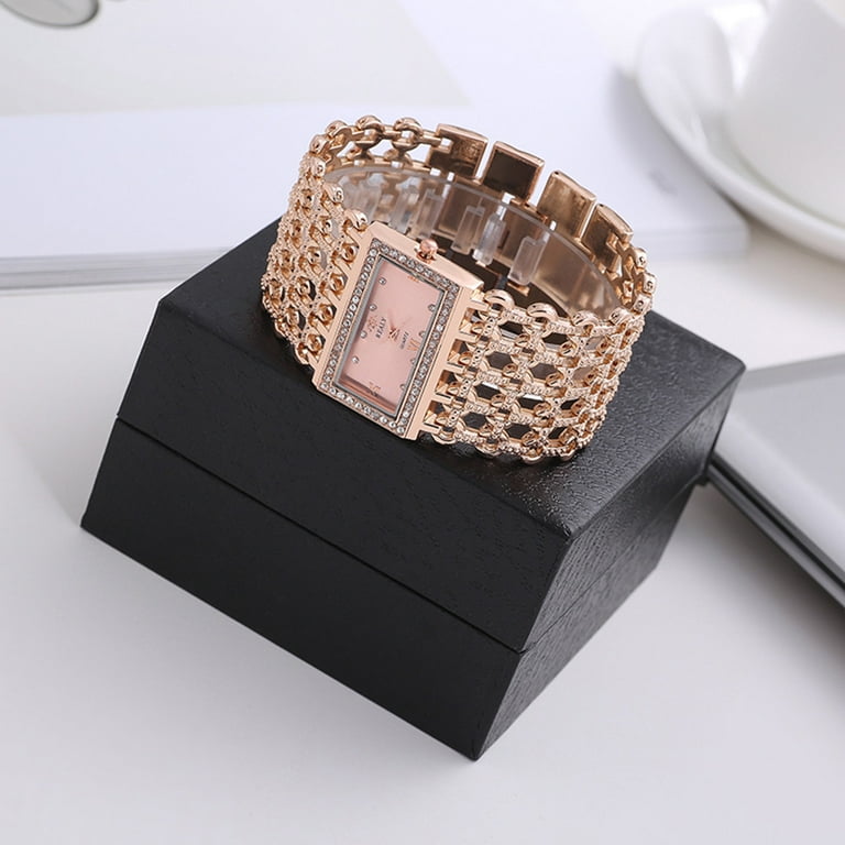 Superb Women Casual Quartz Stainless Steel Band Marble Strap Watch Analog