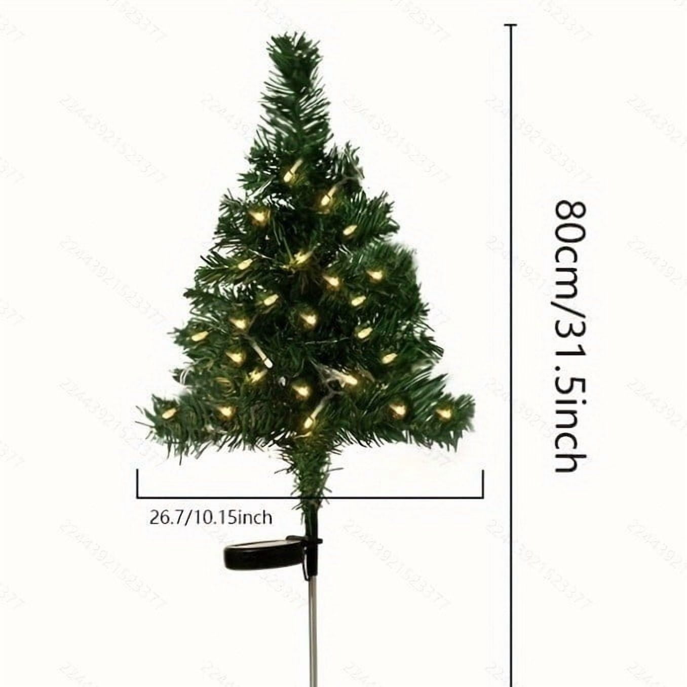 Tupukom Solar Christmas Tree Garden Stake Lights Waterproof Christmas Decorations Tree Lights Outdoor Xmas Tree Light Christmas décor Pathway Lights Patio Yard