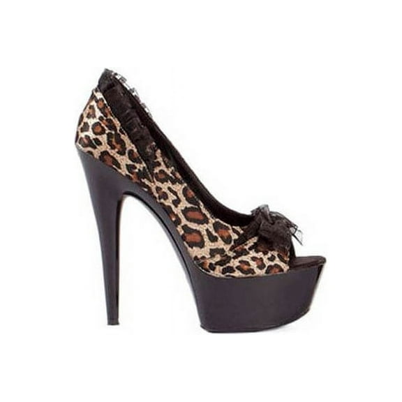 6 Inch Stiletto With 2 Inch Platform. Satin And Lace Open Toe Pump