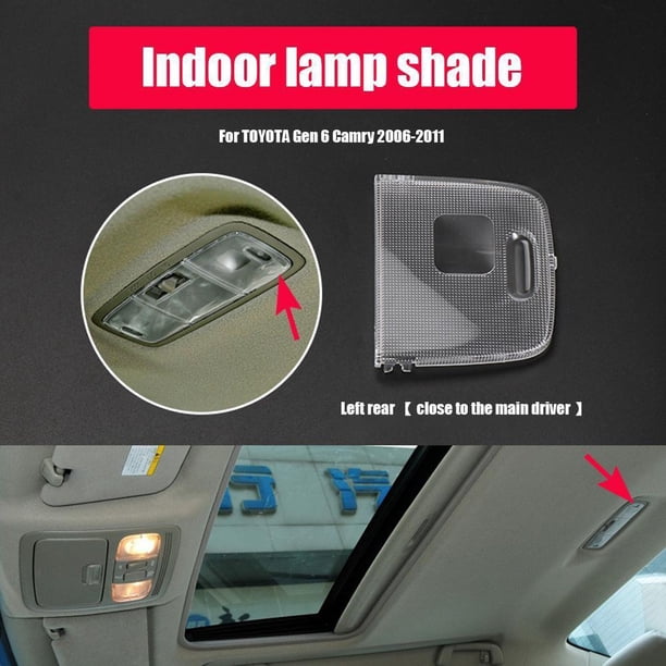 Iluminación Interior Cubierta de mapa de cúpula de techo de coche 81265-B6060 para accesorios Toyota Camry Gen 6 2006-2011 Likrtyny Para estrenar