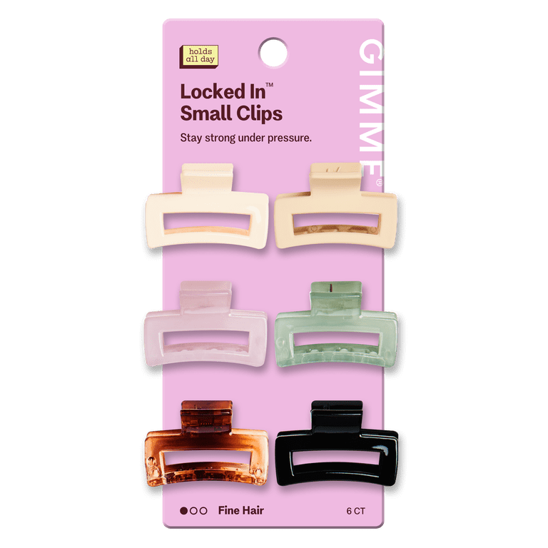 Mini Claw Clips For Fine Hair, Multicolor, 6-Pack photo 1