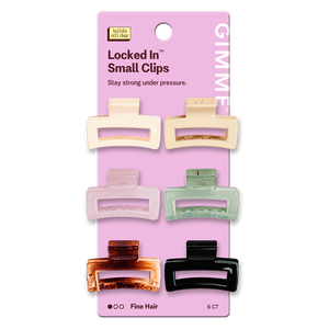 Mini Claw Clips For Fine Hair, Multicolor, 6-Pack