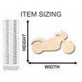 thumbnail image 2 of Unfinished Wood Motorcycle Shape - Biker - Craft - up to 46" DIY 10" / 1/2", 2 of 3