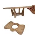 thumbnail image 3 of Mesa De Picnic Plegable De Madera, Estante Portátil Para Copas De Vino Para Jardín, Viaje, Camping Scienceny HA037034-00, 3 of 6