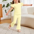 thumbnail image 5 of biudgviw Toddler Girl Clothes Kids Ruffle Sleeveless Crewneck Tops with Flare Pants Matching Set Cute Two Piece Sets 2-10 Years, 5 of 5