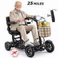 thumbnail image 1 of Large Seat 40km Range Mobility Scooter Safe Ride on 4 Wheels with Armrests, Recharge within 5 hours Foldable Portable Complies with Airline Regulations, 1 of 11