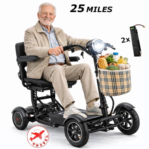 Foldable Portable Motorized Scooter Rides 40 KM Long Range, Designed for Travelling and Daily Outdoor Tasks, Matte Black