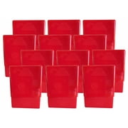 Crush-Proof Plastic 2 Piece Cigarette Case For King & 100s (12, Red)