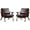 2, variant on Bonzy Home Modern Accent Chair, PU Leather Accent Chairs Set of 2, Comfy Upholstered Armchair with Solid Wood Frame, Retro Leisure Chair Reading Nook Chair for Living Room Bedroom Office