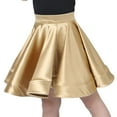 thumbnail image 3 of YM YOUMU Girls A-line Latin Dance Skirt Shiny Pleated Swing Dancewear for Ballroom Salsa Practice, 3 of 4