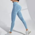 thumbnail image 6 of GEWSEY High Waisted Leggings for Women Tummy Control Soft Butt Lifting Yoga Pants Stretchy Workout Non See Through Leggings (Sky Blue, M), 6 of 7