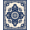 Blue, Pattern 4, variant on ODIKA 4'x6' Machine Washable Non-Slip Area Rug, Victorian Garden Scrollwork with Flourishing Petal and Vine Details High Traffic Rug, Navy, 389877