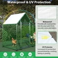 thumbnail image 3 of ZephyPaws 120in Metal Chicken Coop,Walk-in Poultry Run Pen for Hens,Rabbit Cage with Cover for Yard, 3 of 8