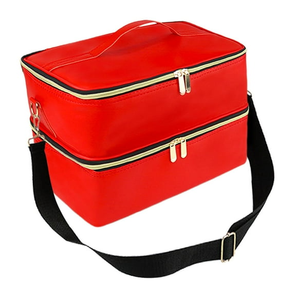 Organizador de esmalte de uñas Strade Fareast Limited doble capa rojo