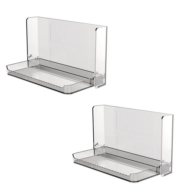 Estante flotante pequeño para pared, estante de baño plegable para montaje en pared, estante de noche para teléfono, control remoto, estante adhesivo, B