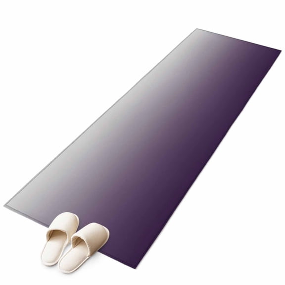 Grey Purple, 2'x6' Runner Rug, Gradient Ombre Modern Abstract Color Art Washable Non-Slip Area Rugs for Hallway Kitchen Floor Bedroom Entryway, Laundry Carpet Decoration Indoor Mat