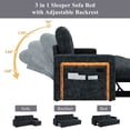 thumbnail image 4 of Homfa 81" Sleeper Sofa Bed with Pull Out Couch, Adjustable Backrest Convertible Sofa Bed with Storage Chaise Couch & USB Charging Port, 3 Seat L Shape Sofa Couch with Chaise for Living Room Apartment, 4 of 10