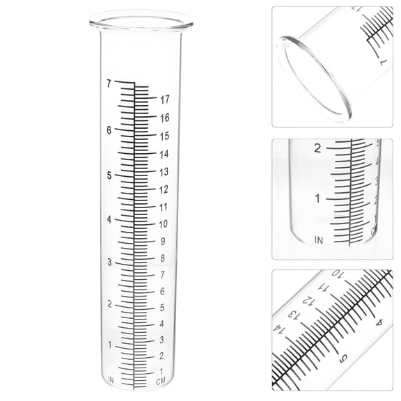 ACDANC Rain Gauge Tube Replacement 7 Inch Plastic Rain Gauge Tube for Outdoor Yard Garden Lawn