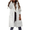 thumbnail image 3 of Hvyesh Womens Long Vests Outerwear,Long Coats for Women 2024,Women's Long Down Vest Sleeveless Hooded Jacket Plus Size Winter Warm Slim Zipper Coats Outdoor Puffer Quilted Vest, 3 of 7